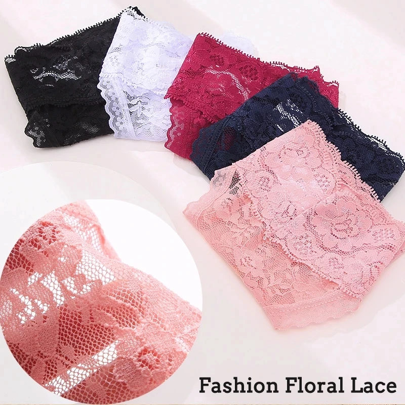 3PCS เซ็กซี่ลูกไม้ G-String สําหรับกางเกงผู้หญิงโปร่งใสดอกไม้ Thongs ผู้หญิงต่ําเอวหญิงกางเกงหญิงชุดชั้นใน M-XL