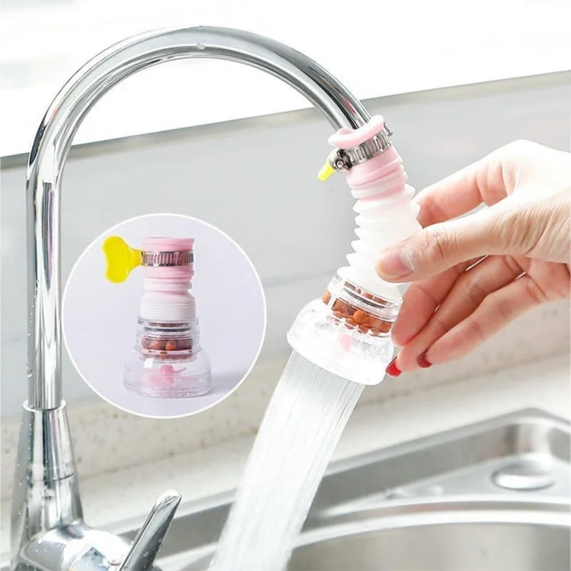 Hete Intrekbare Kraan Extender Filter Adapter Anti-Spatfilter Transparante Kraan Filter Mondstuk Met Waterzuivering Nieuw