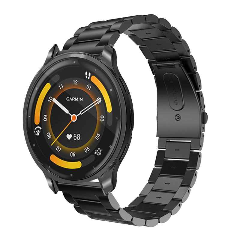 ステンレス鋼ストラップ TPU ケース時計バンドソフトカバーガーミン Venu 3 3S スクリーンプロテクターシェルスマートウォッチリストブレスレットベルト