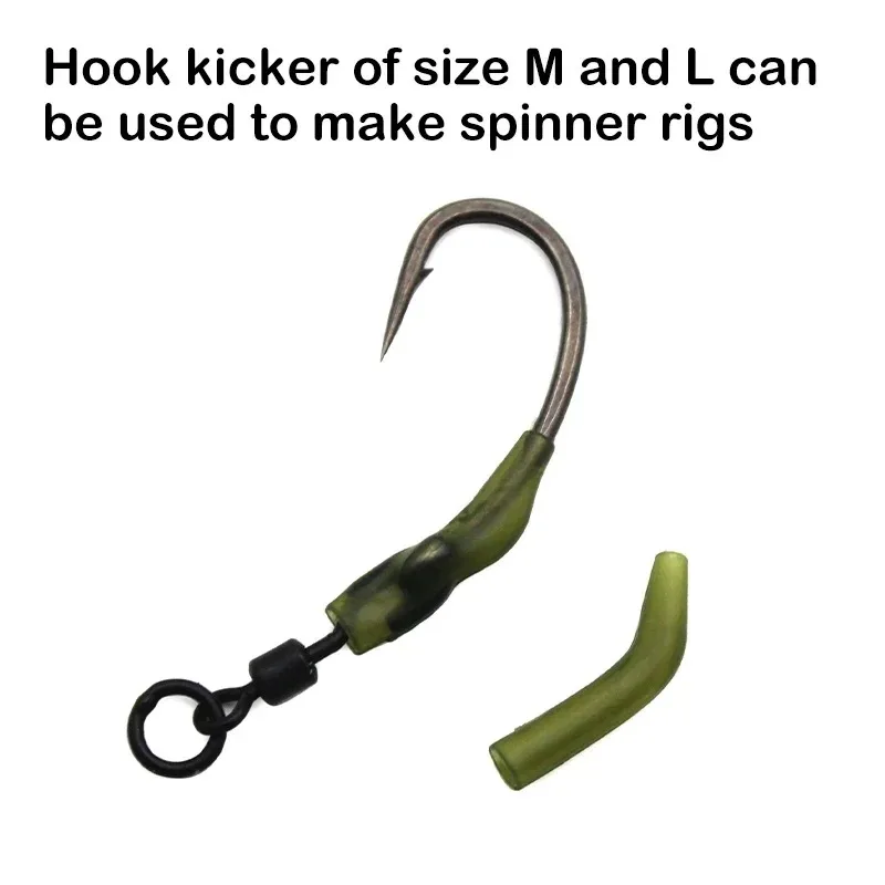 30pcs Carp Fishing Hook Kickers D Rig Kicker Aligners Hooks Sleeves Rigs All Colors Accessories End Terminal Tackle