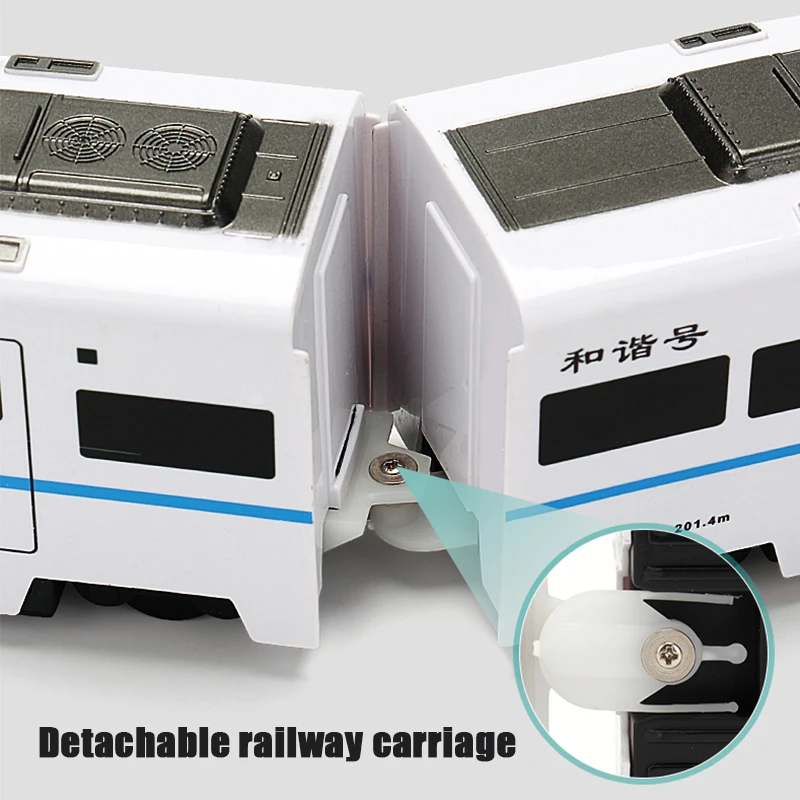 1:8 ハーモニー鉄道車両シミュレーション高速鉄道列車のおもちゃ男の子電気サウンドライト列車 EMU モデルパズル子供の車のおもちゃ