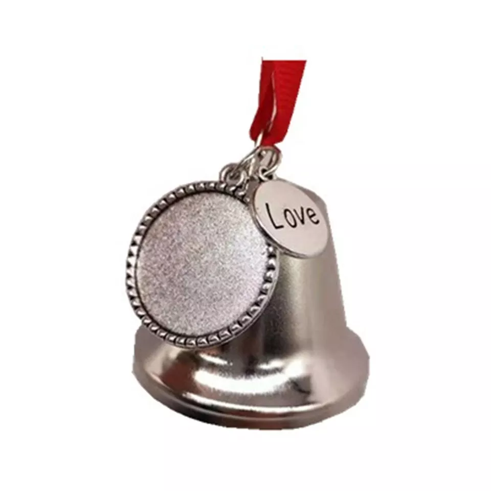 Freies Verschiffen 20 teile/los Sublimation Glocke Weihnachten Ornament Anhänger Blank Wärme Transfer Druck Verbrauchs Liefert