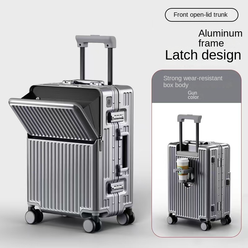 Новый багаж, алюминиевая рама, передняя сумка для ноутбука, многофункциональные дорожные чемоданы, 20-дюймовая сумка-переноска, сумка на колесике