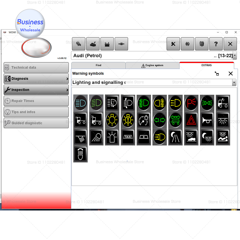 Autos Diagnosesoftware Wu-RTH W-O-W V5.00.12 5.00.8 R2 mit Kengen Clear Fehlercodes Mehrsprachige Reset-Funktion 2025 HEISS