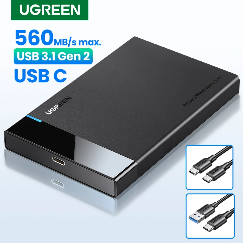 Внешний корпус для жесткого диска UGREEN HDD, 2,5 дюйма, SATA на USB 3,0