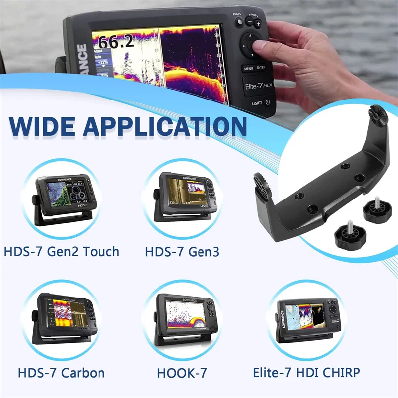 Gimbal suporte de montagem suporte com botões, Lowell HDS-7 Touchscreen modelos HDS Gen3, Gen2 , Elite e gancho 7, 000-11019-001