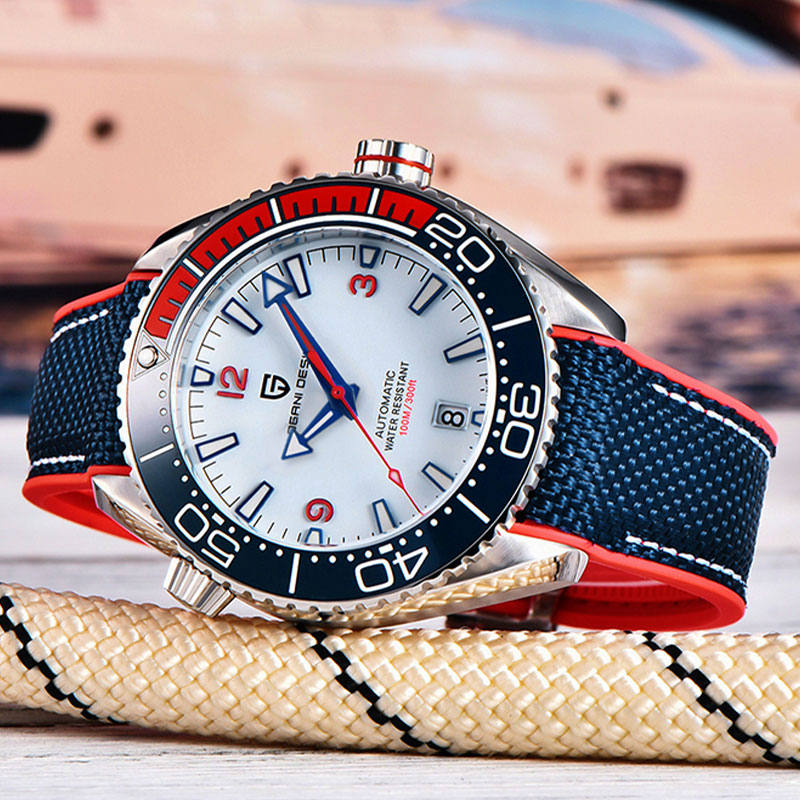 PAGANI DESIGN классические роскошные мужские автоматические часы с сапфировым стеклом механические наручные часы из нержавеющей стали 100 м водонепроницаемые часы