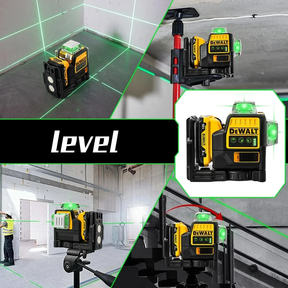 DEWALT DW089LG 12 Lines 3 Sides*360 laser laser level tools laser leveling tool Laser pointlaser leveling tool
