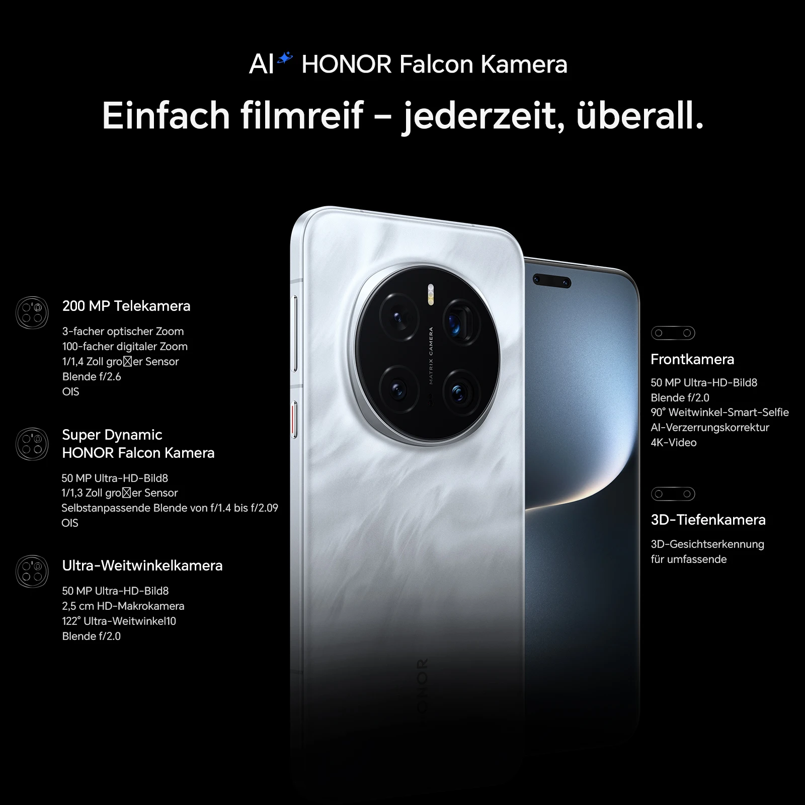 【Merk+】 Wereldpremière Algemene versie HONOR Magic7 Pro 5G Smartphone Magic 7 Pro Snapdragon 8 Elite 120 Hz OLED-scherm