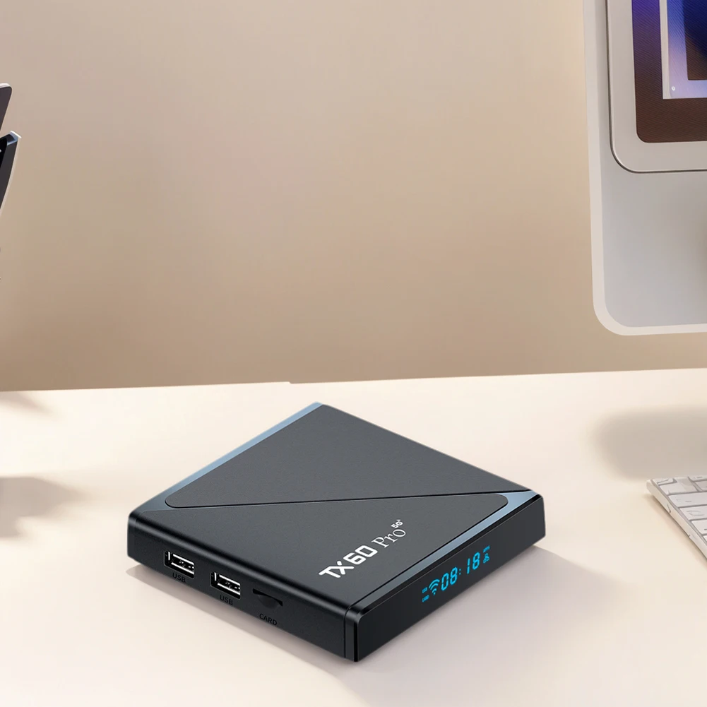 Android 16 TV Box 16 GB 256 GB Media Player 14K 2,4 G/5 G Dual WiFi Set Top Box mit Fernbedienung