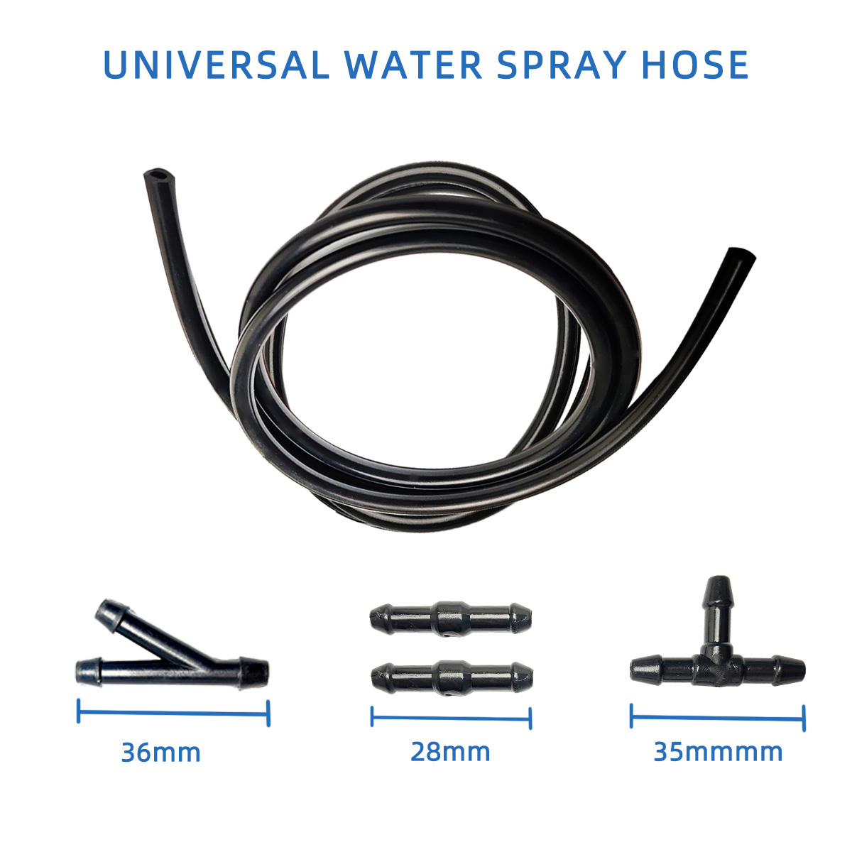 Universal Windshield Washer Nozzle Hose Tube Pipe W / Connector T Y Straight for Front Window Headlight Pump Car Parts