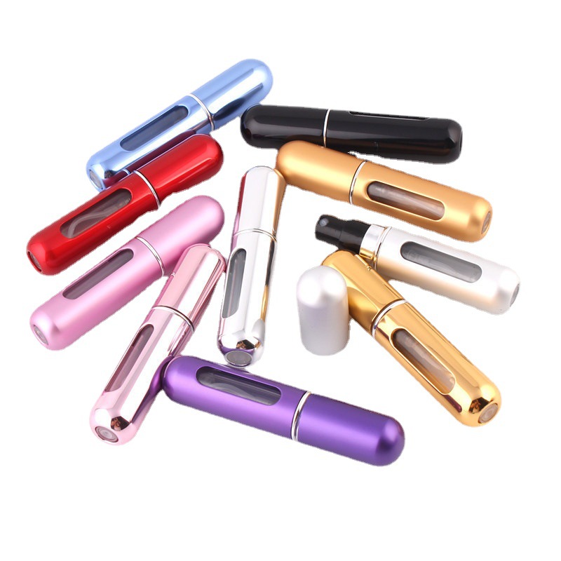 8/5ml Atomizer do perfum Przenośny pojemnik na płyn do kosmetyków Podróżowanie Mini aluminiowy spray Alcochol Pusta butelka wielokrotnego napełniania