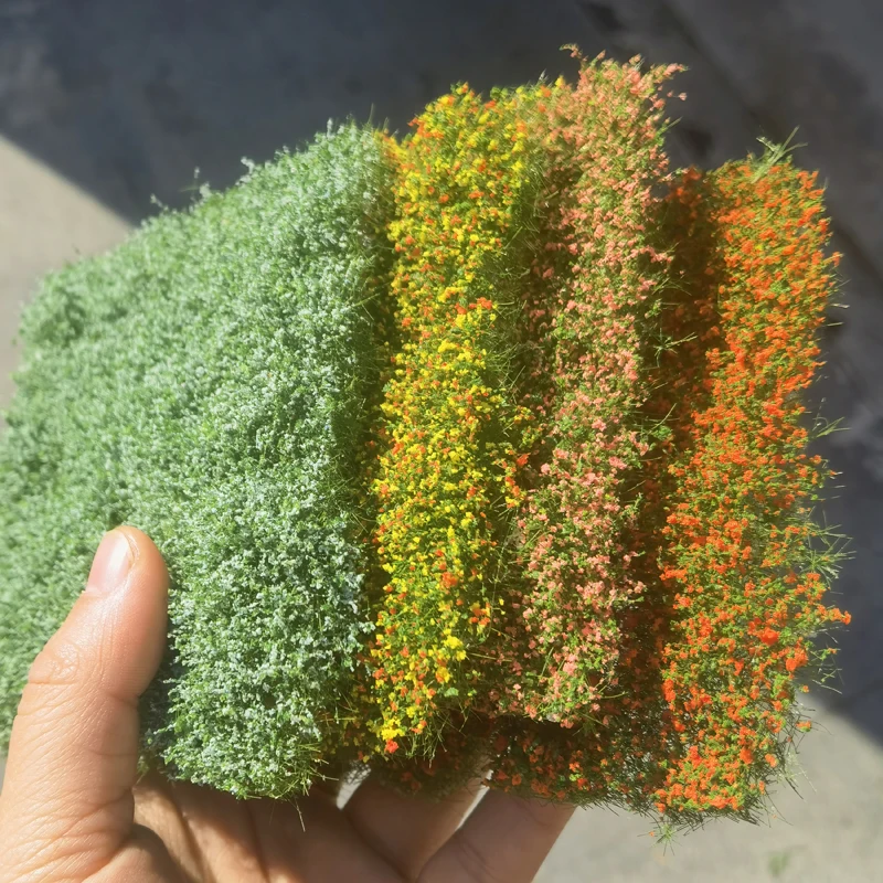 Mesh Filamentous shurb Flower Model Vegetation Leaf Powder Fine Particle Train Army Sand Table Model Scene Making Diy Material