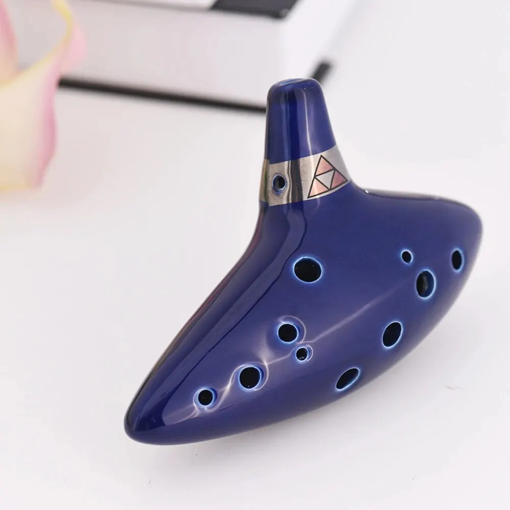 Instrumento Musical de viento con cuerda de puntuación de Música Simple para principiantes, flauta de buque Alto C de cerámica de Ocarina de 12 agujeros
