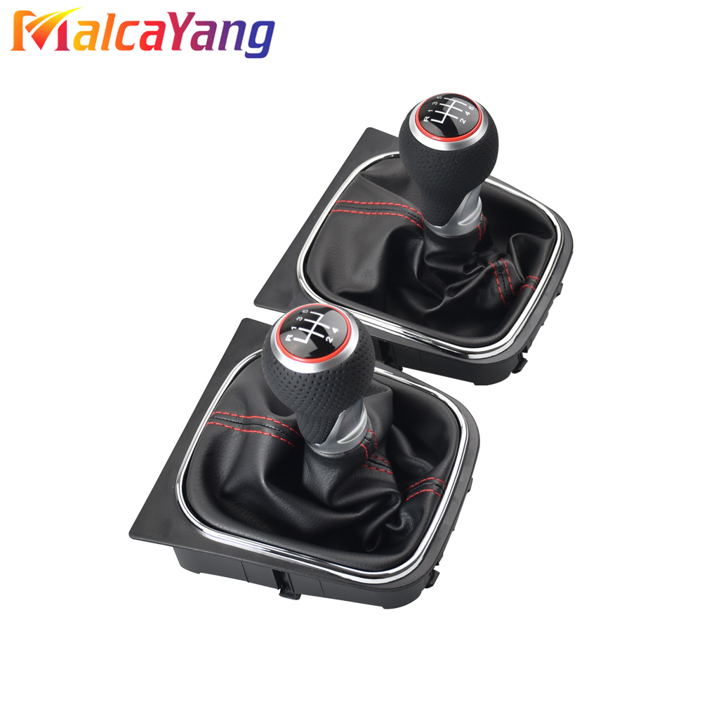 Car Gear Shift Knob Lever Pen 5 6 Speed Boot Cover Gaitor For VW Volkswagen Golf 5/6 MK5/6 Scirocco(2009) Octavia