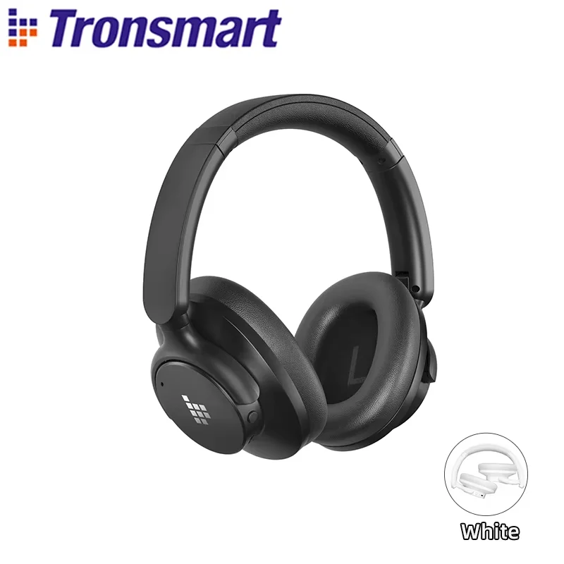 [Entrega local gratuita]Tronsmart Sounfii Q20 Auriculares Bluetooth con cancelación activa de ruido, 50 horas de reproducción, control por aplicación, modo de audio dual
