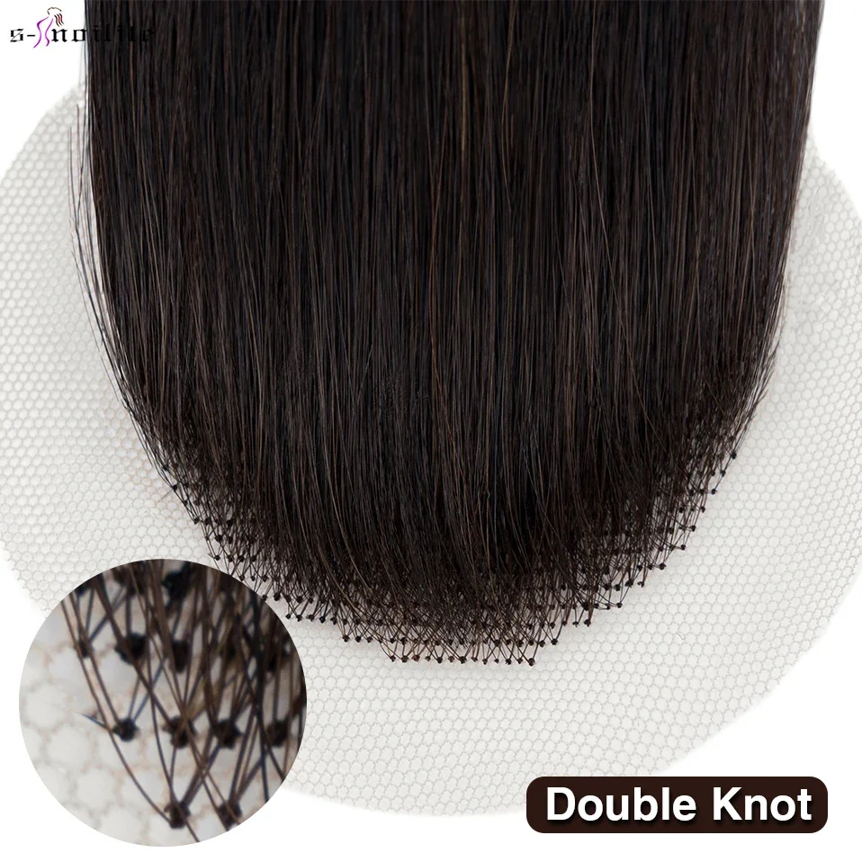 S-noilite 8 นิ้วลูกไม้ผม Patch ผม Toppers มือ SINGLE Knot มนุษย์ธรรมชาติเปลี่ยนที่มองไม่เห็นบาง Hairpiece EXTENSION