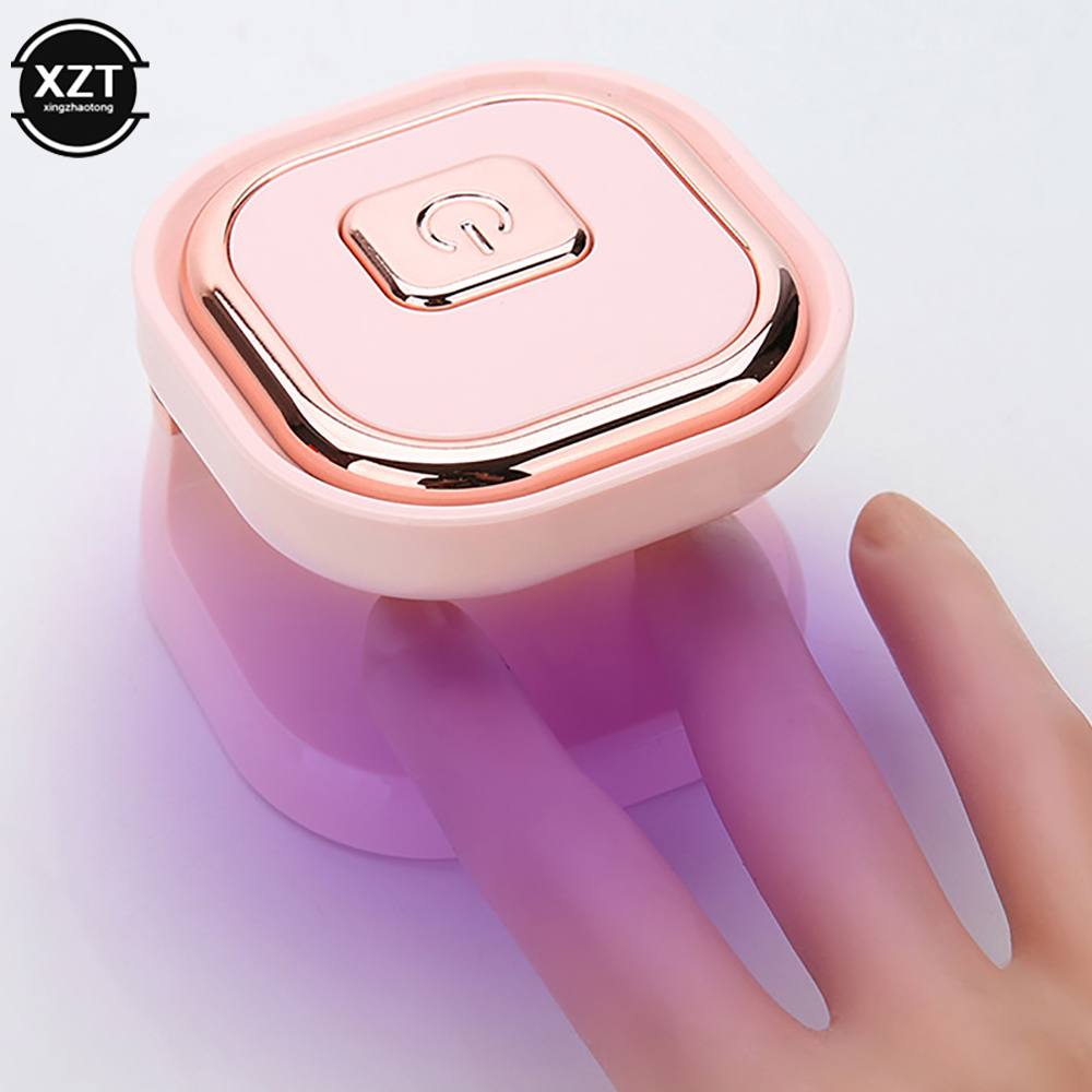 6W Rose Gold Mini Nagel Trockner Lampe Form Nagel Gel Polnisch Maschine Einzigen Finger USB UV Stecker LED Nägel kunst Werkzeuge Gel Polnisch