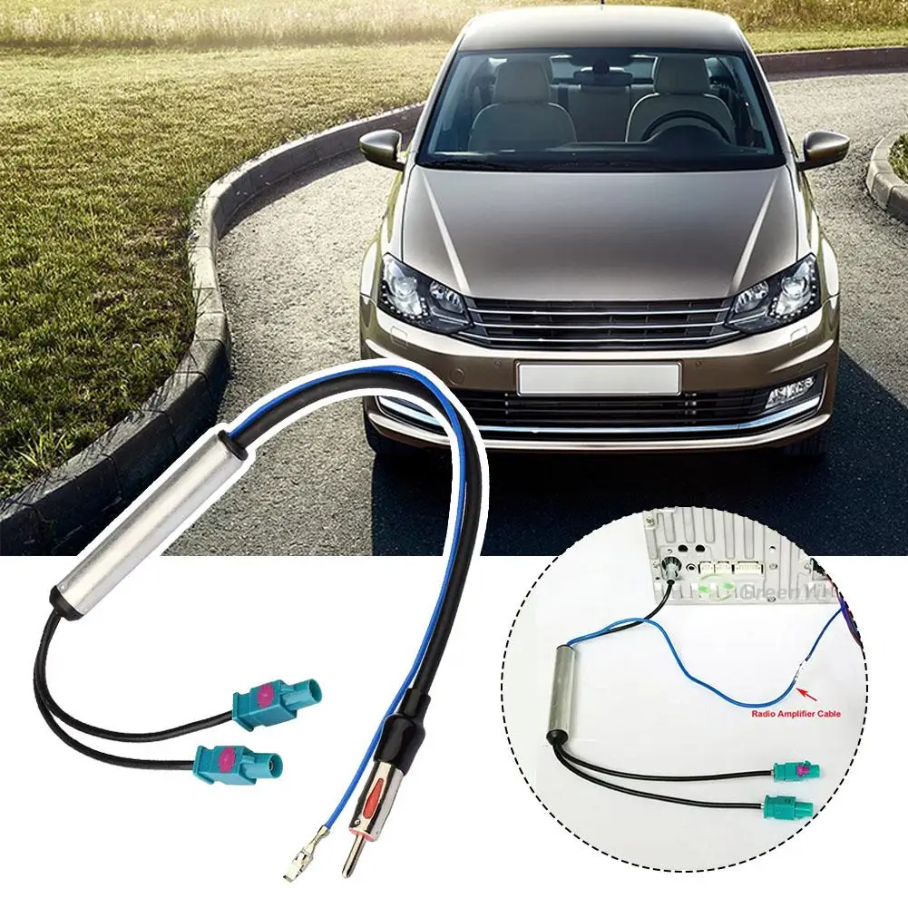 18,1 Zoll Auto Spezial Radio Antenne AM/FM Audio Radio Signal Verstärker Dual Fakra RF Radio Antenne Antenne Adapter für AUDI Adapt