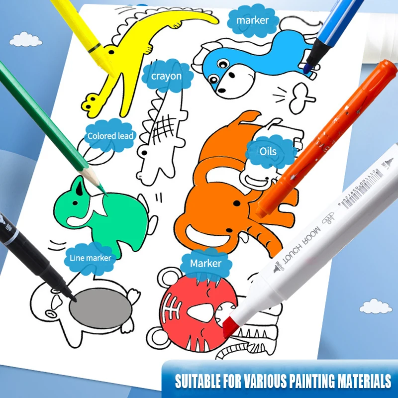 Rolo de desenho infantil, rolo de papel para colorir diy, papel de enchimento colorido, rolo de grafite, corte de papel para crianças, pintura, brinquedos educativos