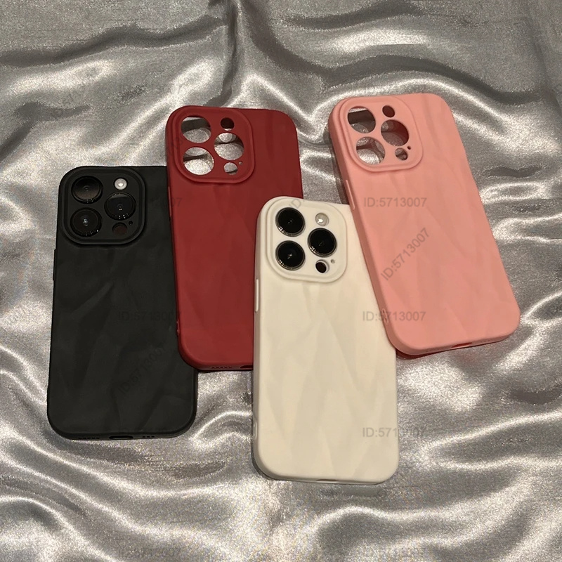 Mode Silikon Falte Falten Handy hülle für iPhone 14 13 12 11 15 Pro Max Soft Cases stoß feste Stoßstange Abdeckung Telefon Zubehör