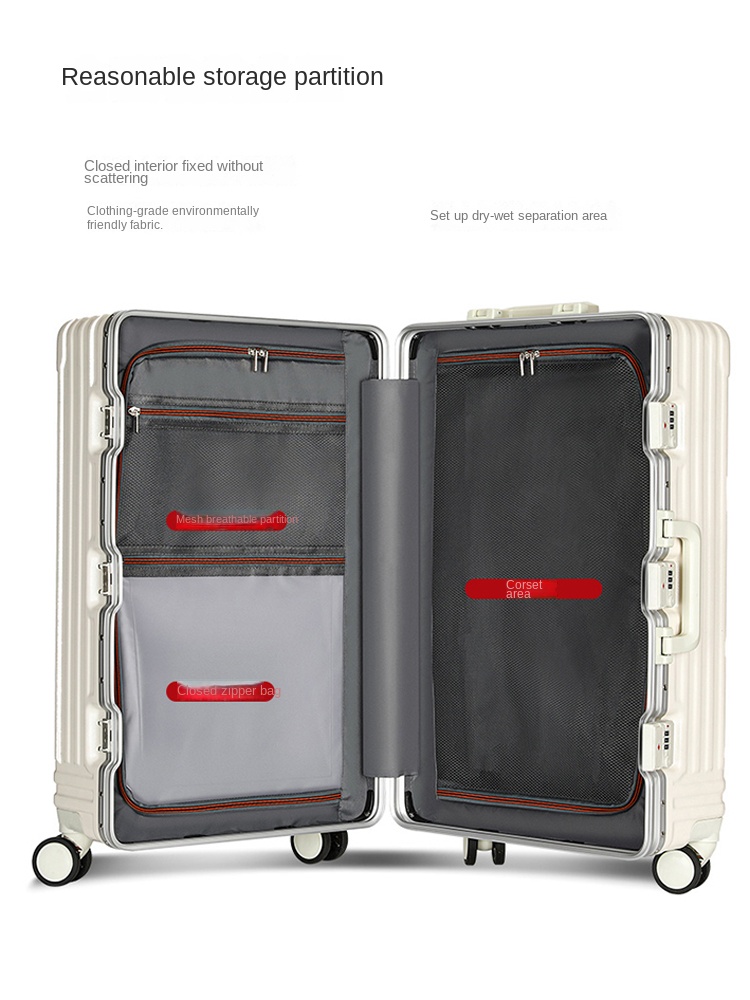 多機能キャリア - 26 インチスーツケースに座ることができます厚みのある ABS + PC トロリーケース旅行荷物アルミフレーム