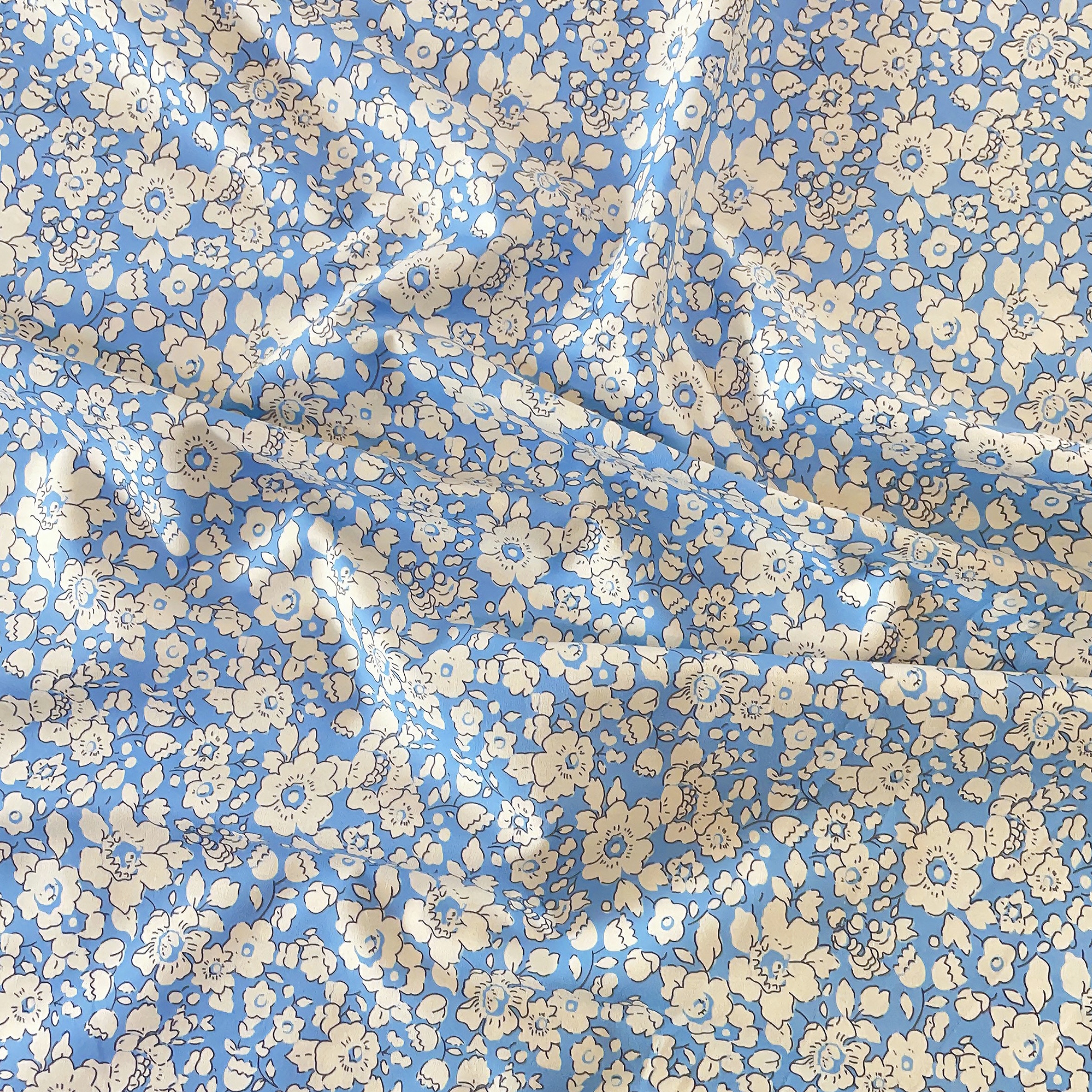 0.5m/1m/3m liberty cor floral impressão 100% algodão popeline tecido adequado para roupas infantis vestidos diy costura artesanato
