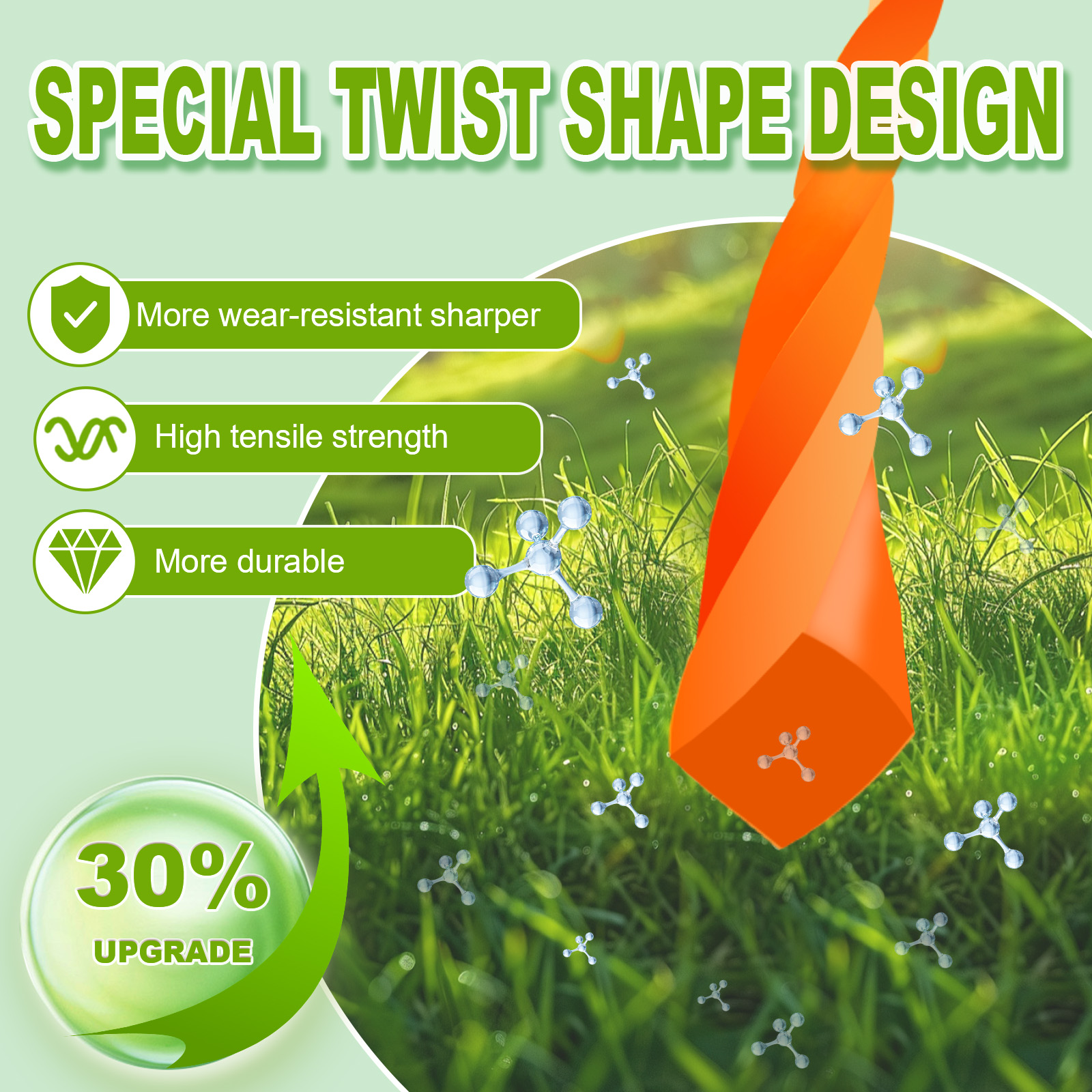 TSES 15 м ~ 116 м Нейлоновая веревка для триммера для травы 1,6 мм ~ 4,0 мм Леска для триммера для кустореза Высокоэффективная нейлоновая леска для кустореза