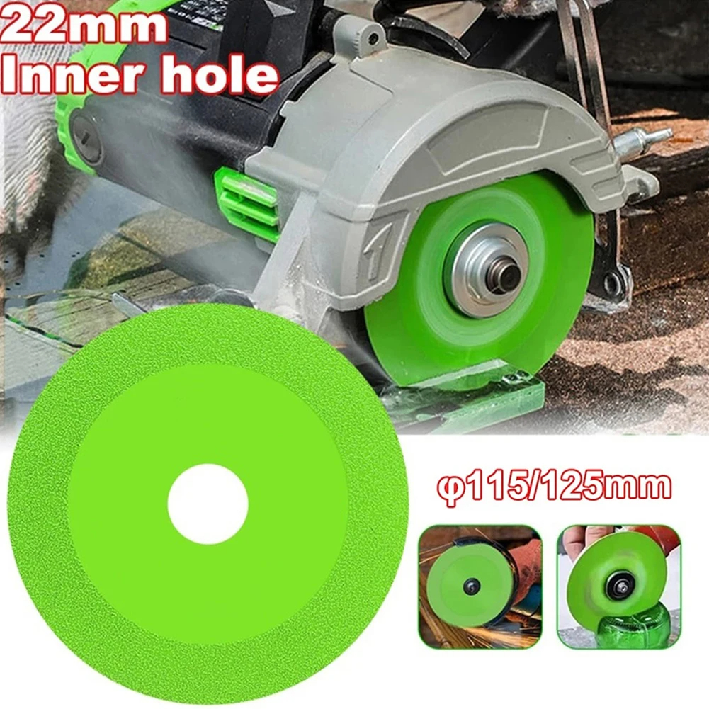 유리 커팅 디스크 Φ115/125mm x22.23mm 다이아몬드 대리석 톱날 세라믹 타일 옥 특수 연마 커팅 블레이드 샤프 브레이징