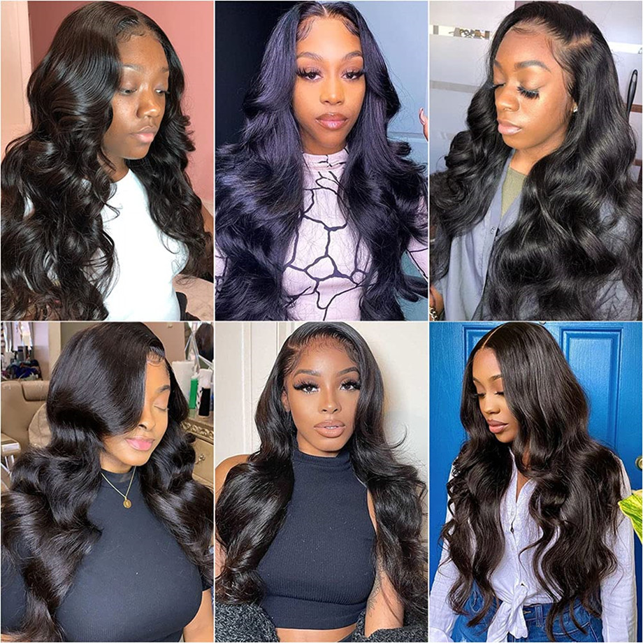 250 Density Body Wave Lace Front Wig 13x4 13x6 40 Inch 5x5 Lace Closure Wig Gluless Transparent Human Hair Lace Frontal Wig Sale