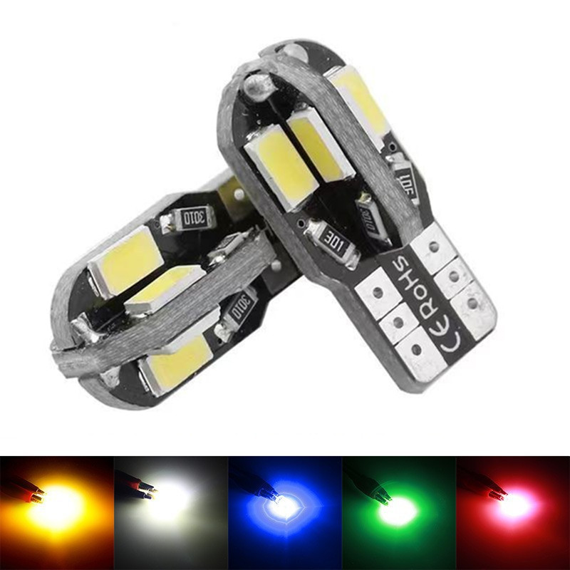 2/10PCS T10 W5W 194 LED CANBUS หลอดไฟ 5730/8smd 12V ภายในรถอ่านโคมไฟ Clearance ไฟป้ายทะเบียนหลอดไฟโดมสัญญาณ