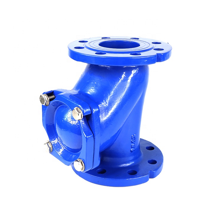 China Supplier Flange Ductile Iron Lined Rubber Ball Type Check Valve