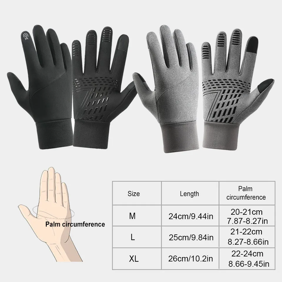 LOOGDEEL guantes de ciclismo motociclista Otoño Invierno cálido Camping para hombres mujeres esquí bicicleta terciopelo pantalla táctil impermeable