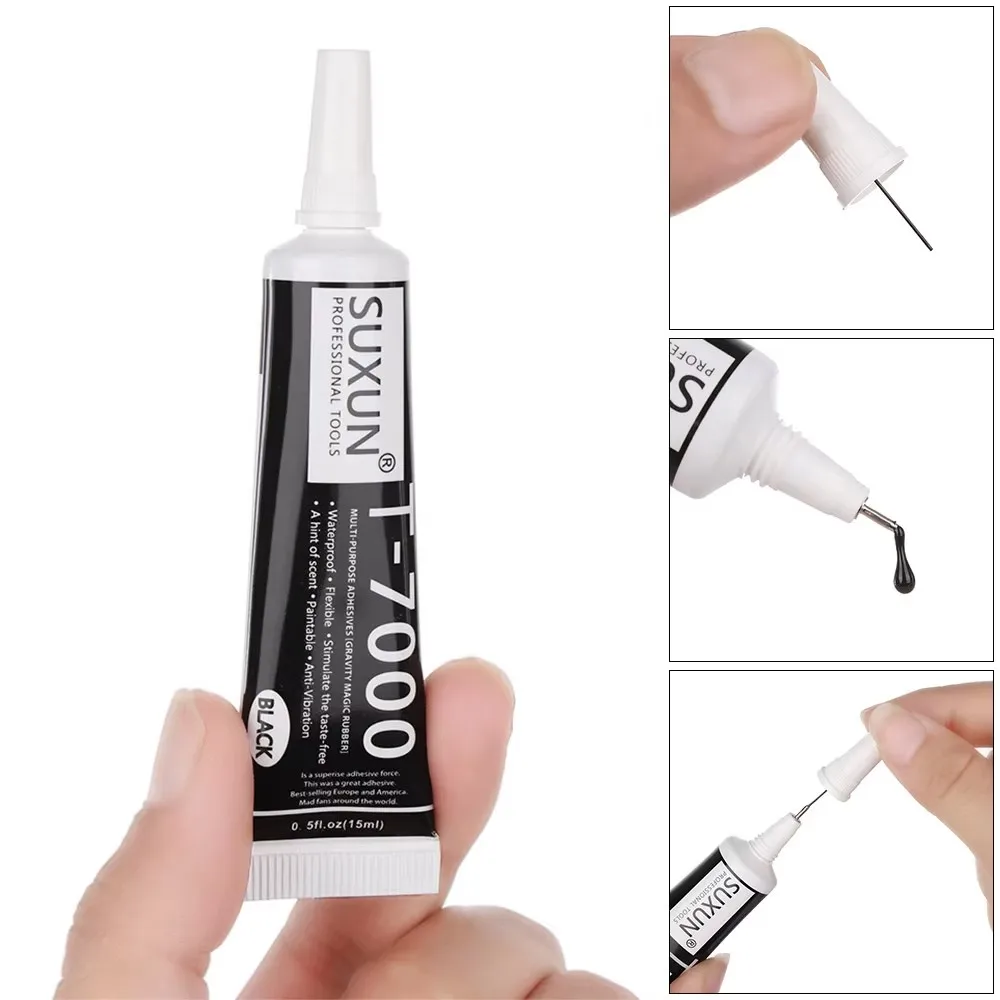 15/25/50/110ML สีดําติดต่อซ่อมโทรศัพท์กาวกรอบแบตเตอรี่แก้วพลาสติก Universal DIY กาว