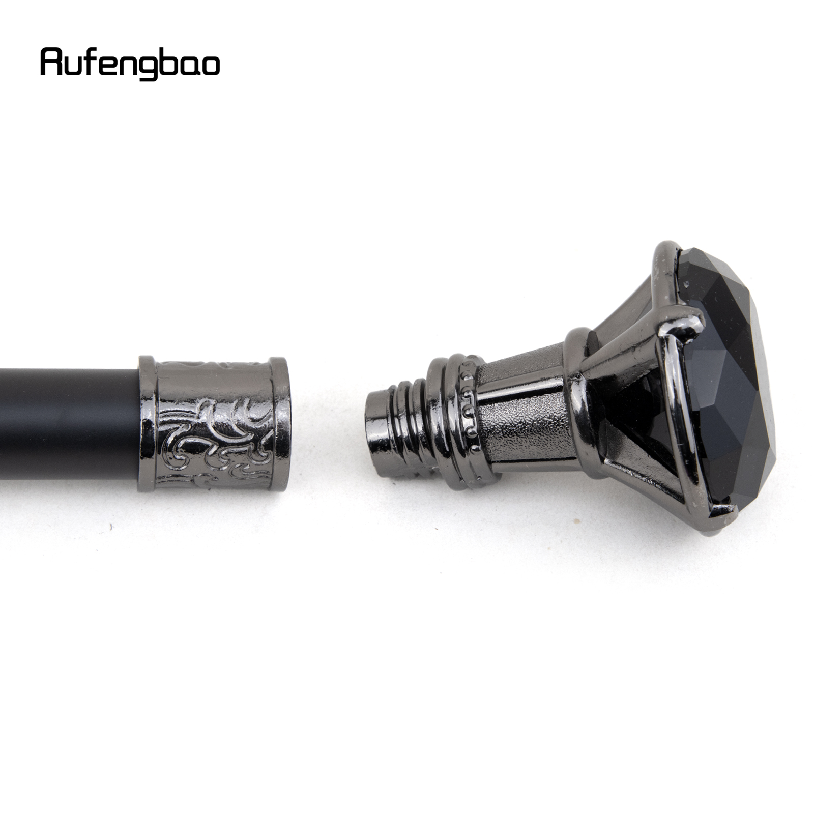 ブラックダイヤモンドタイプシルバー杖ファッション装飾ステッキ紳士エレガントなコスプレ杖ノブクロシエ 93 センチメートル