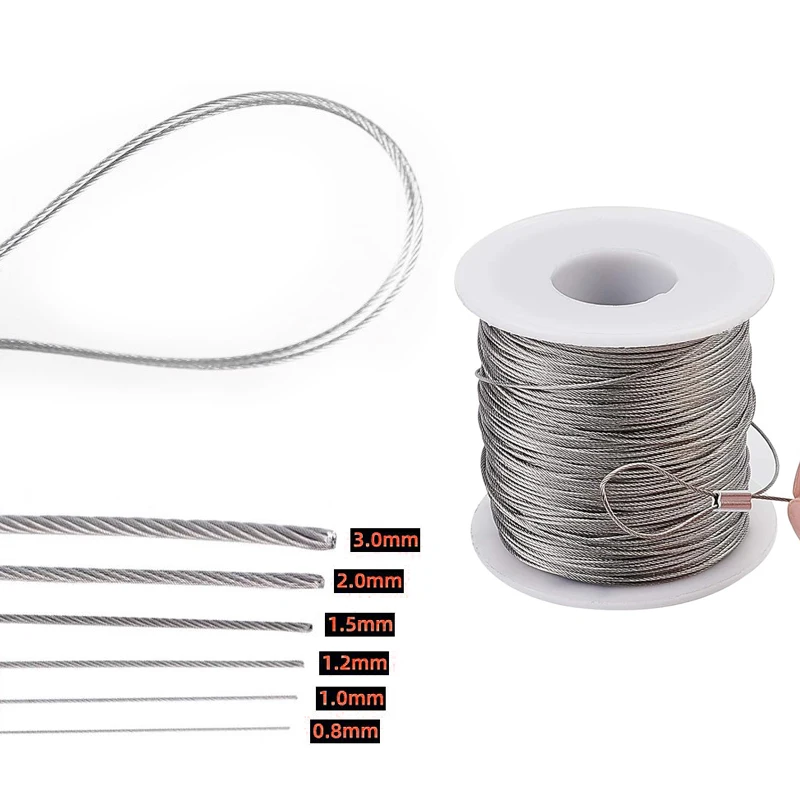 5/10m stainless steel wire rope 7*7 structure soft hanging lifting lifting rope lifting rope pulling rope drying rack wire rope