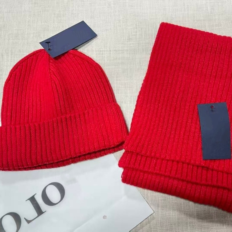 Hat and Scarf Two-piece Set Knitted Hat Versatile New Autumn and Winter Solid Color Scarf