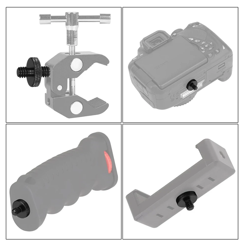 Adaptador de trípode 1/4 "macho a 1/4" macho 1/4 "macho a 3/8" adaptador de tornillo macho para GoPro Hero 13 12 11 10 9 Insta360 X3 DJI Action 3