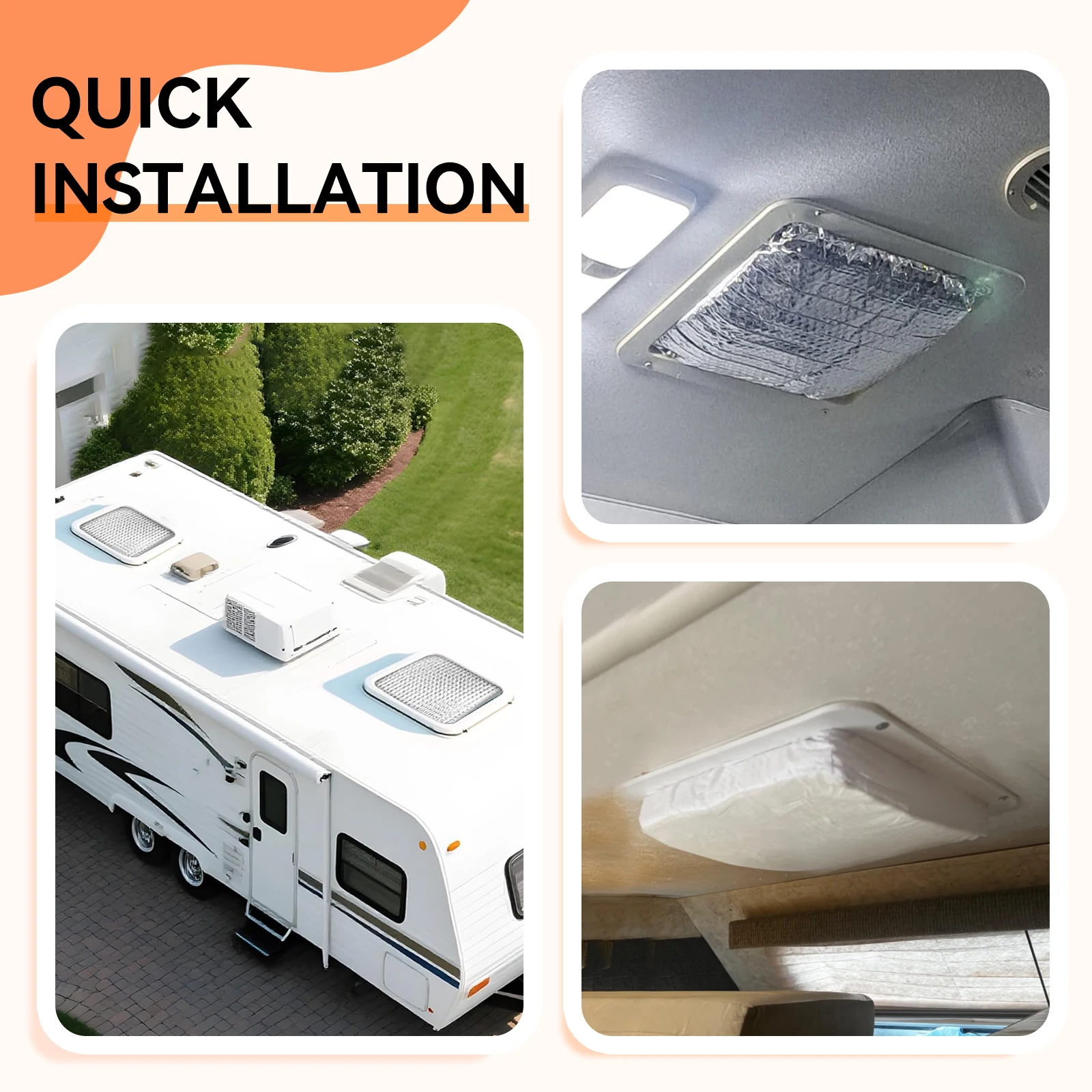 Universeller, anhebbarer Deckel für Wohnmobile, 35,6 x 35,6 cm, wasserdichter Ersatz für Wohnmobile, Wohnmobile, einfach zu installieren, Weiß (1 Packung) ​