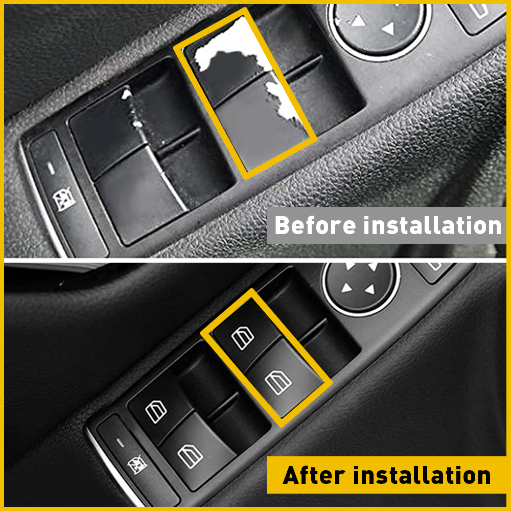 Tapa de cubierta de botón de interruptor de ventana eléctrica de coche, color negro, para mercedes-benz Clase C W204 S204 W212 A207 A-Klasse W176 W246 C117 X166, 4 Uds.