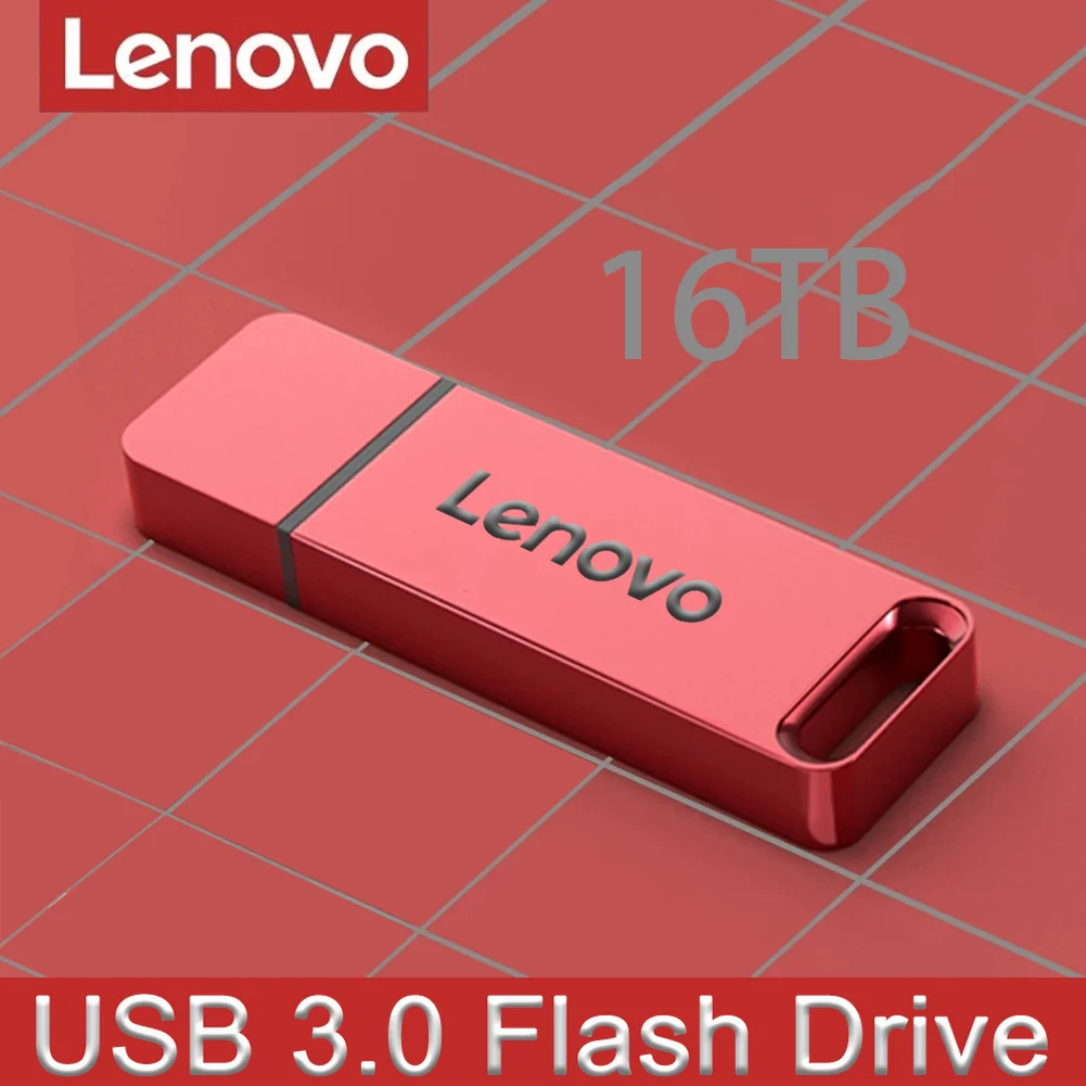 Lenovo-unidades Flash USB de 16TB, unidad USB 3,0 de Metal, 8TB, OTG, Pendrive de alta velocidad, Ssd portátil, 4TB, 2TB, recuerdos Usb para ordenador portátil y PC