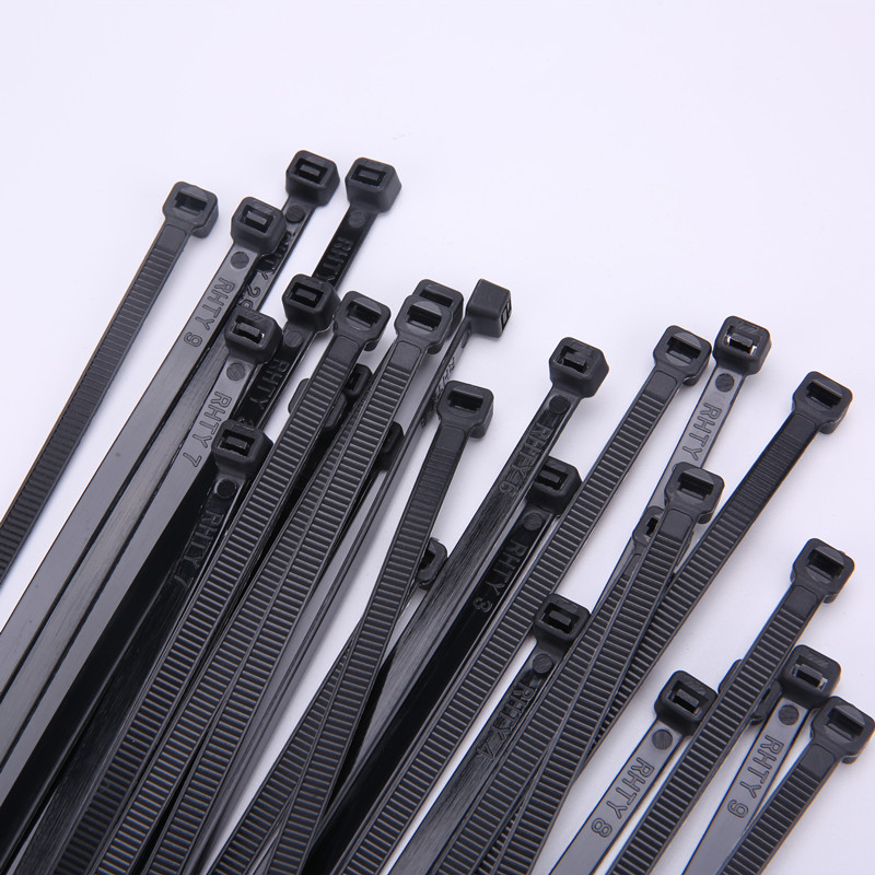 Self-locking plastic nylon tie 100 PCS black 5x300cable tie fastening ring4x200 cable tie zip wraps strap nylon cable tie set
