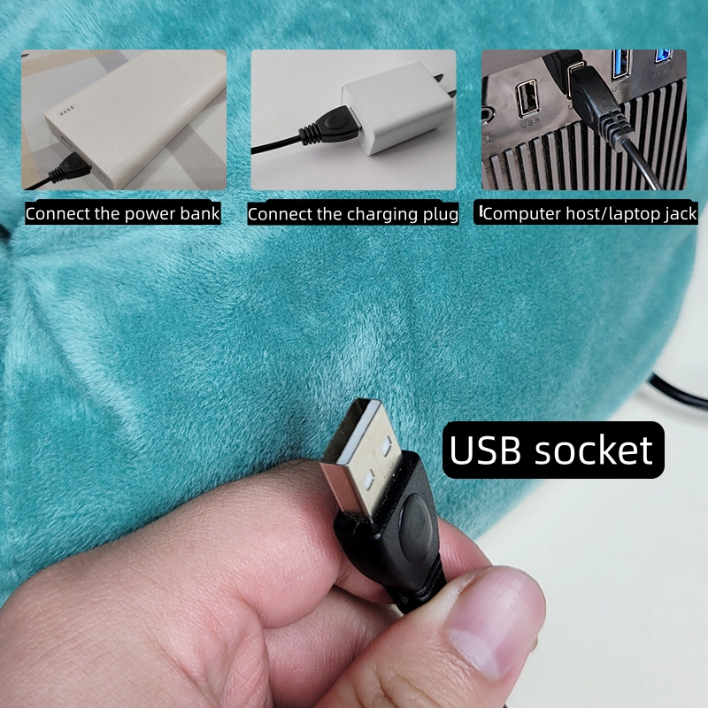 USB電源の電気加熱フットウォーマー,漫画の猫,暖かい足のカバー,家庭用の加熱パッド,寝室の睡眠