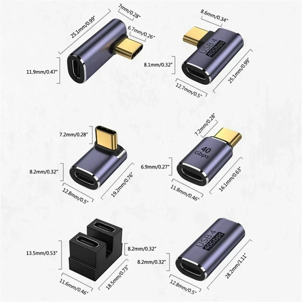 USB 4.0 OTG Adapter 40 Gbit/s High-Speed Neue Typ C Koppler USB C zu Typ C Schnelle Lade konverter USB C Daten Adapter Für Macbook