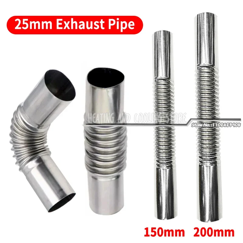 Tubo de escape de 15cm/20cm, accesorios para coche, conector de codo, calentador diésel con 2 abrazaderas para Eberspacher Webasto