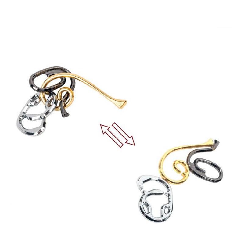 Classic Metal Puzzle Magic Mind Brain Teasers Intelligence Puzzles Game for Adults Kids