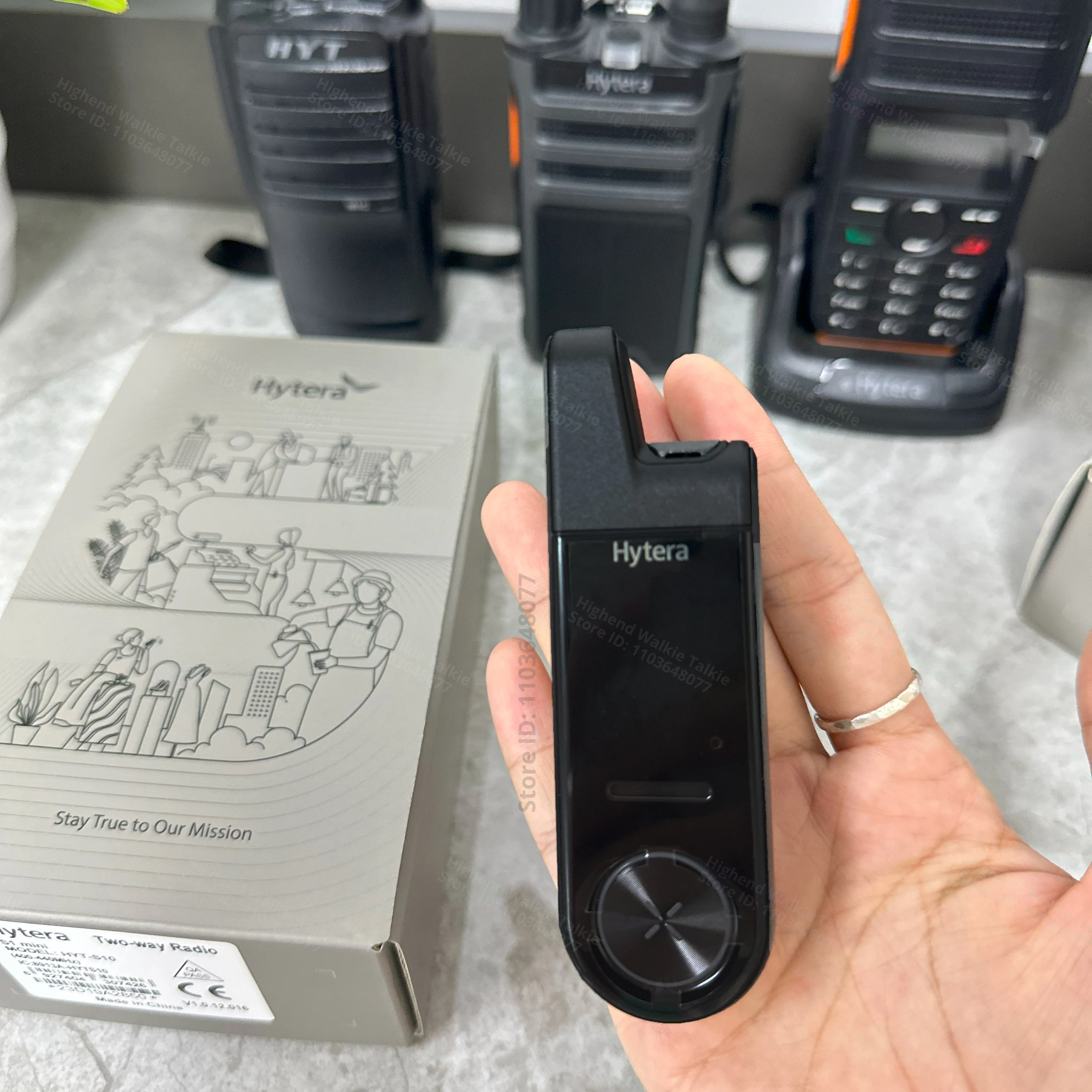 Ультратонкая мини-рация HYTERA S1 Mini 48g, устройство с быстрой зарядкой типа C, аналоговая УВЧ-радиостанция с дисплеем для салона красоты, книжный магазин