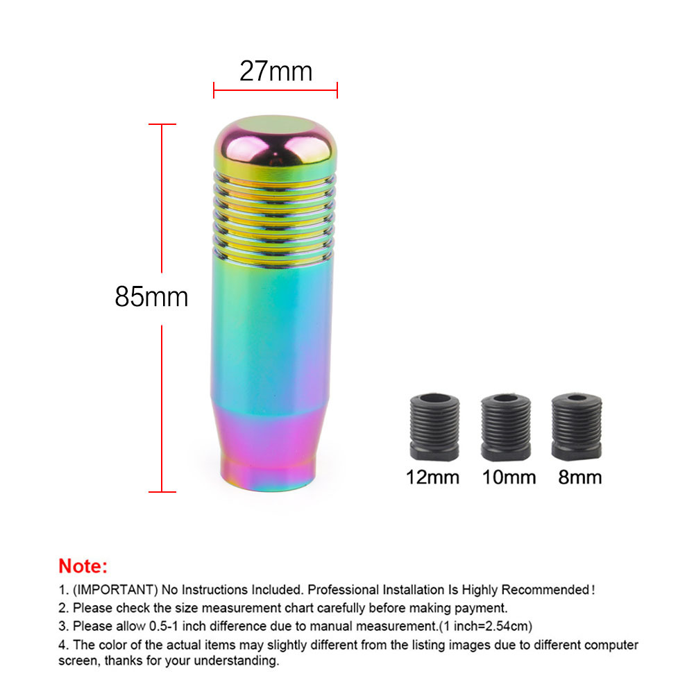 8.5cm Car Ctylish Gear Shift Knob Stick Manual Transmission Universal Car Aluminum Extended Gear Shifter Gear Head Knob