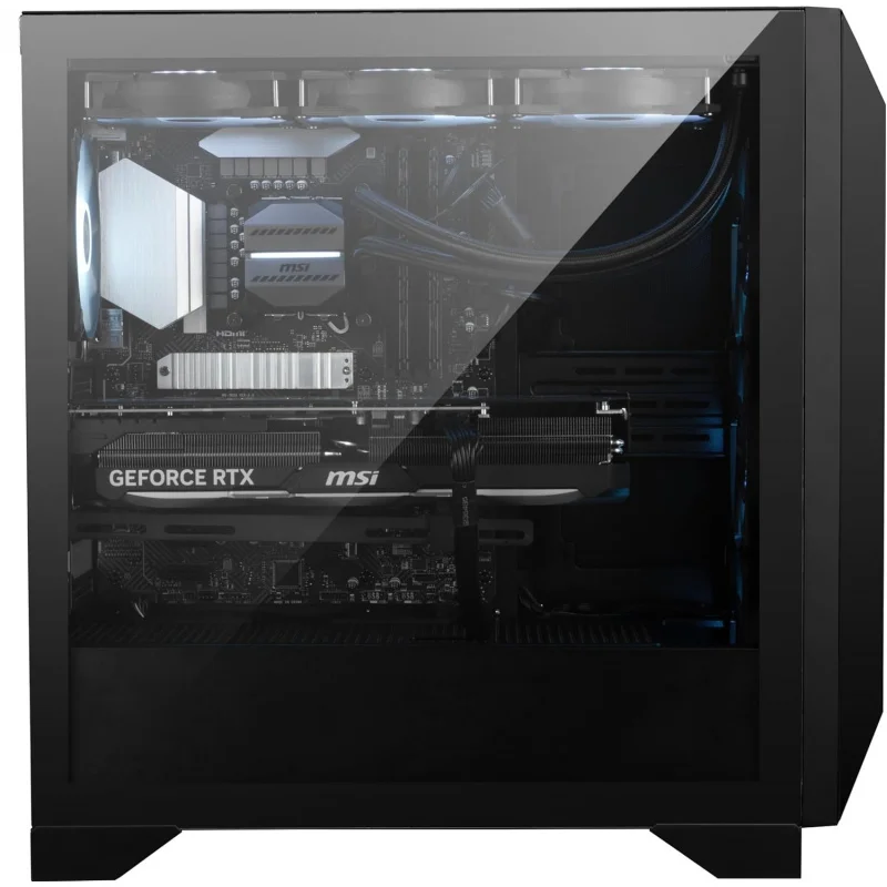 Escritorio para juegos: Ryzen R9-7900X, GeForce RTX 4070 Super, 32GB DDR5, 2TB M.2 NVMe, refrigeración líquida, 80+ fuente de alimentación dorada, WiFi 6E, teclado
