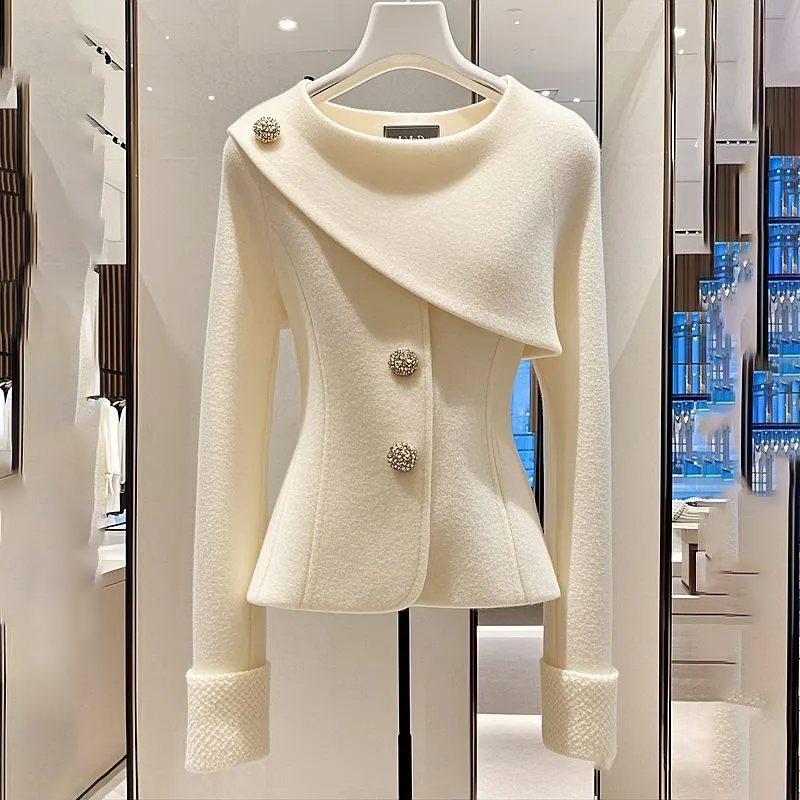 2023 frühling Herbst Chic Jacke frauen Mantel Mode Süße Schlank Einreiher Casual Professionelle Mantel Outwear Tops